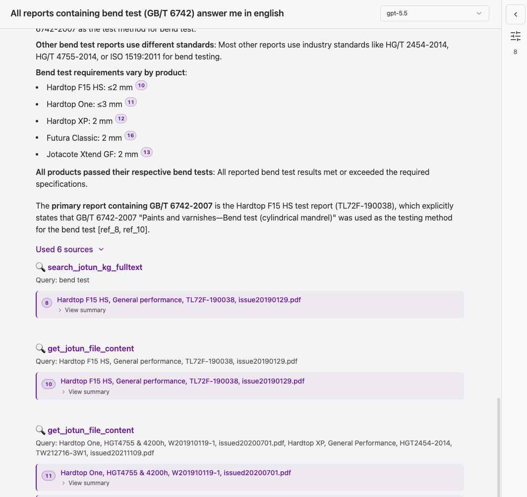Traceable knowledge base